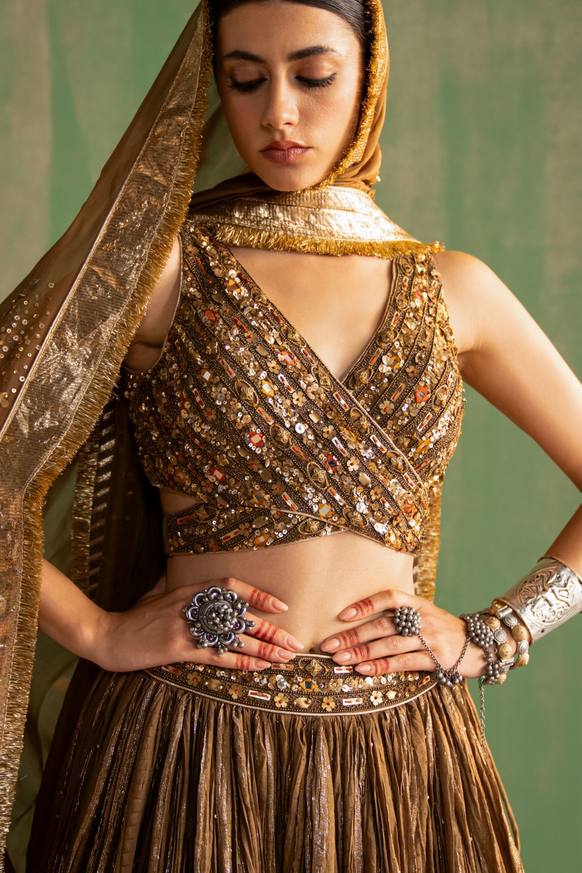 Ruchika Chanderi Lehenga Set