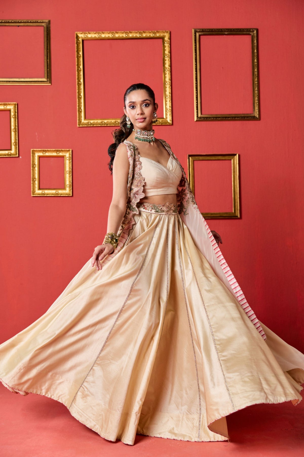 Kyra Tussar Lehenga Set