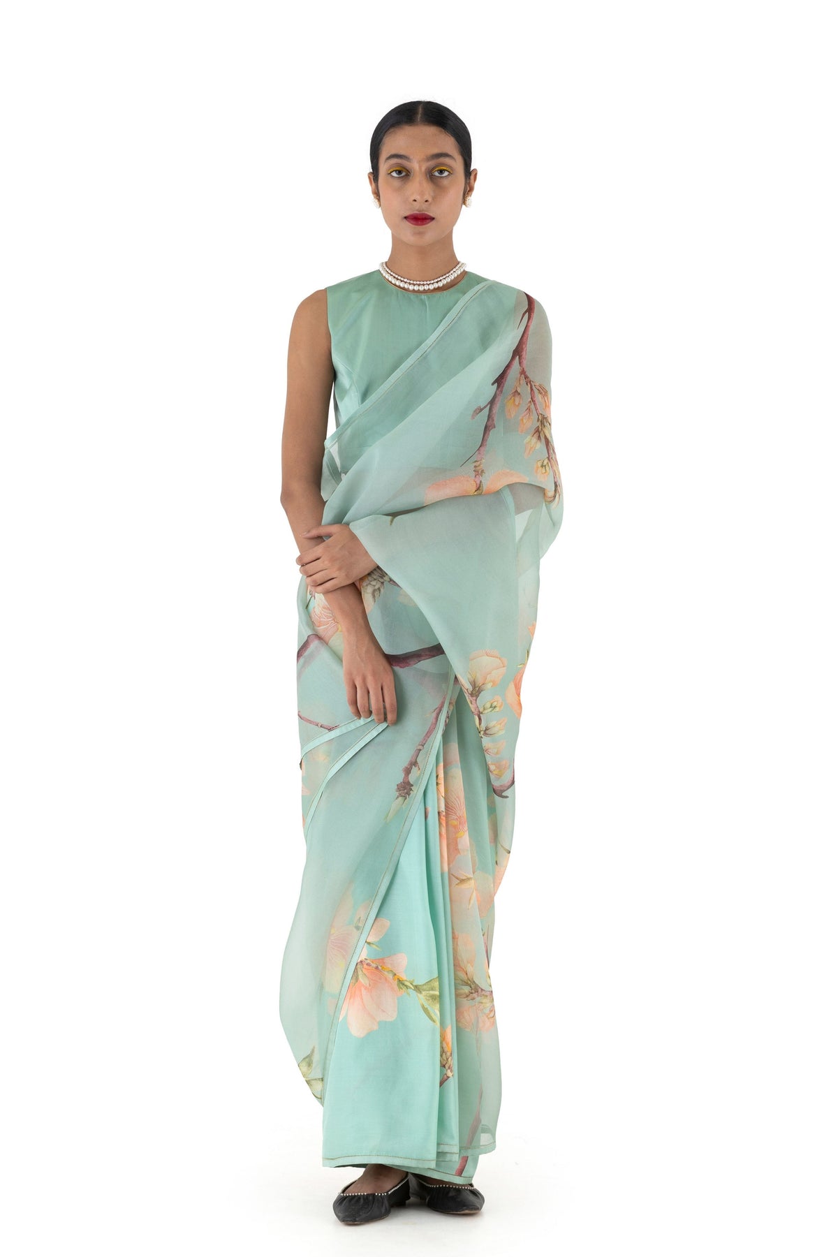 Agati Pale Blue Saree