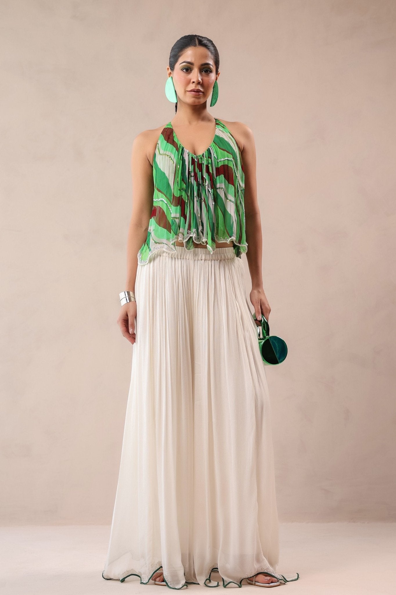 Vegas Green Co - ord Set - Pallavi Jaipur - Elahe