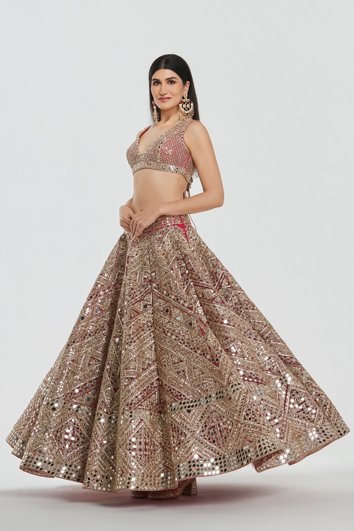 Noorani Pink Lehenga Set