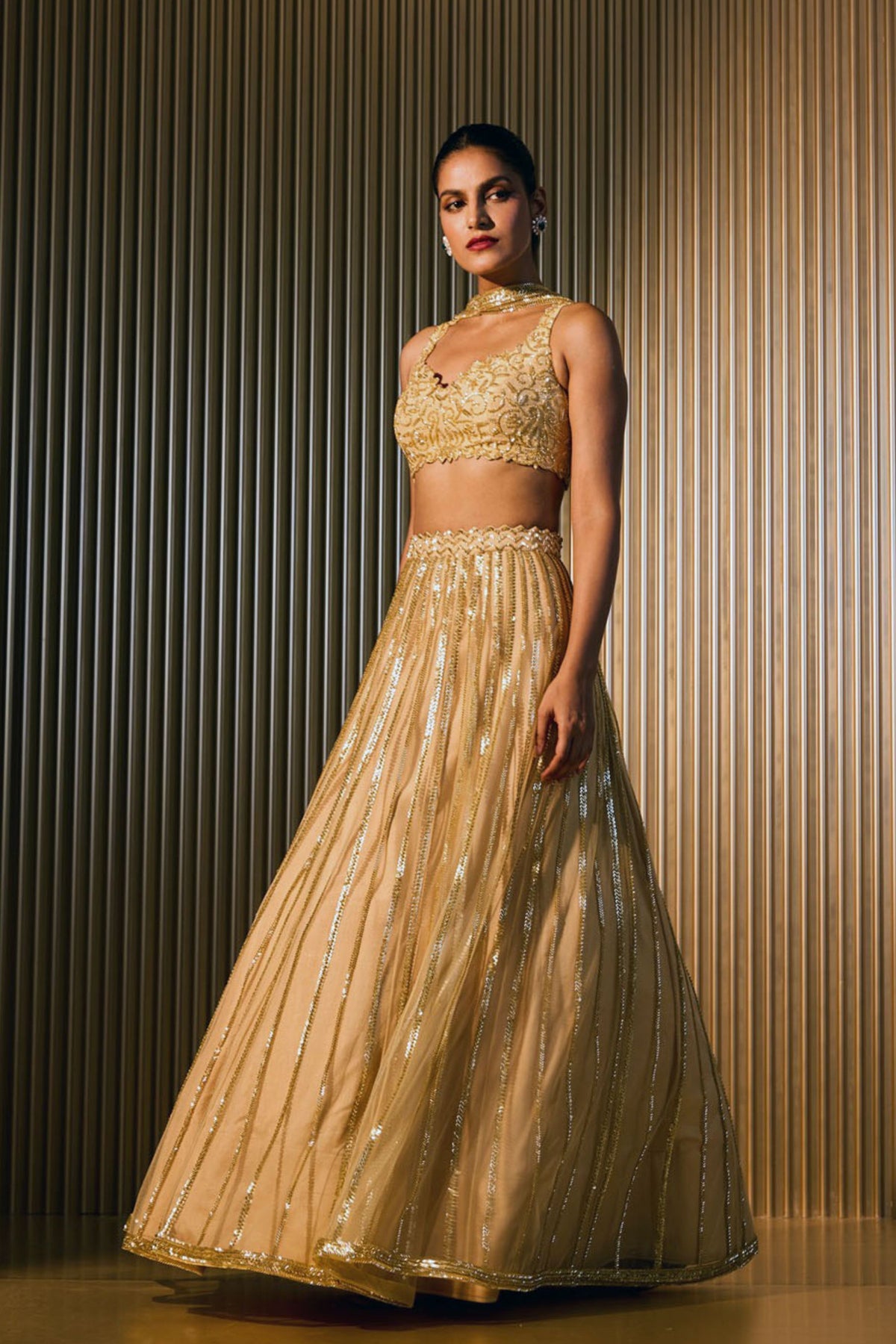 Golden Mist Lehenga Set