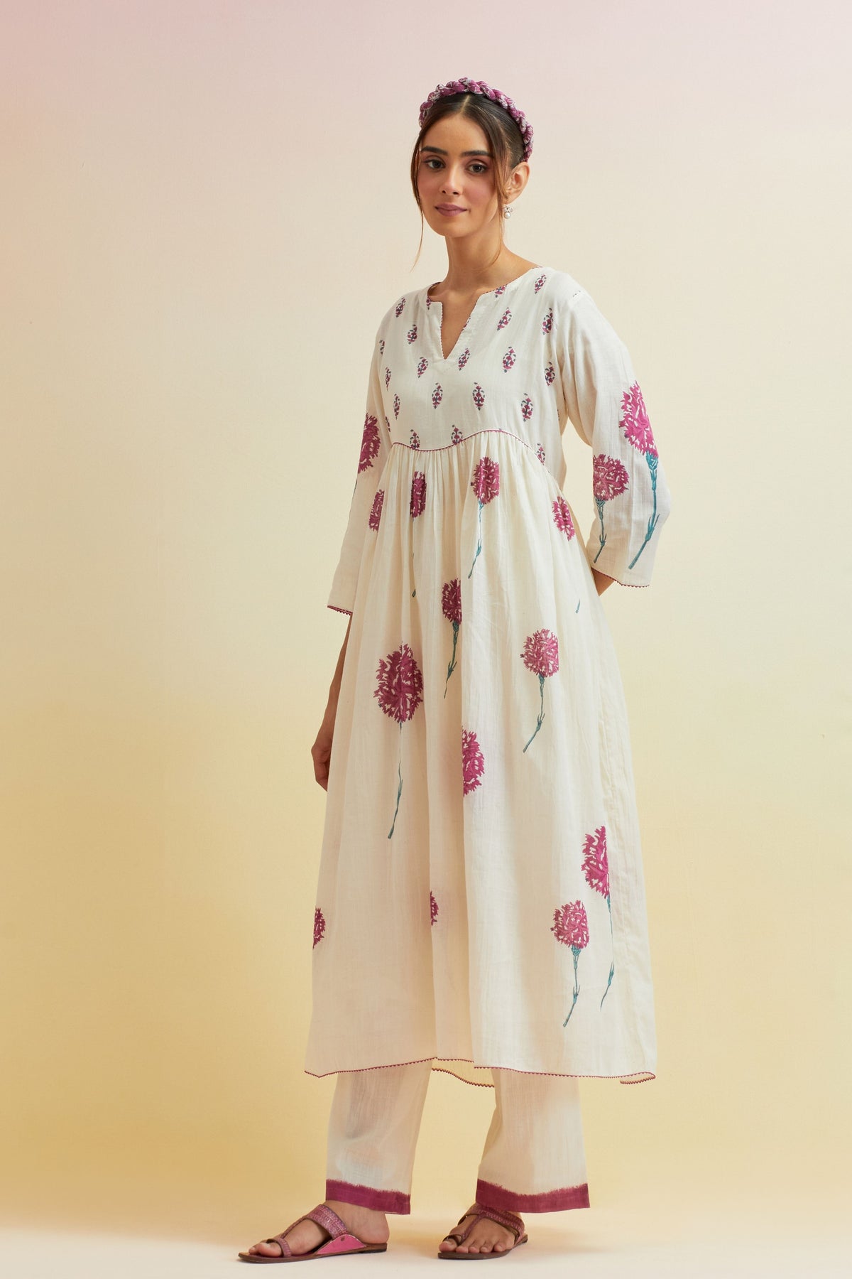 Off White Kurta Set