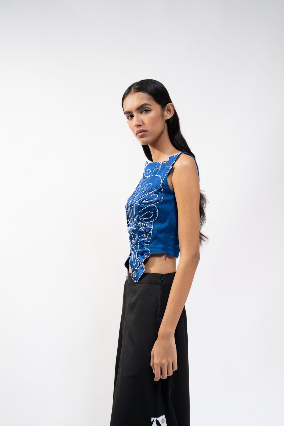Textured Appliqué Blouse