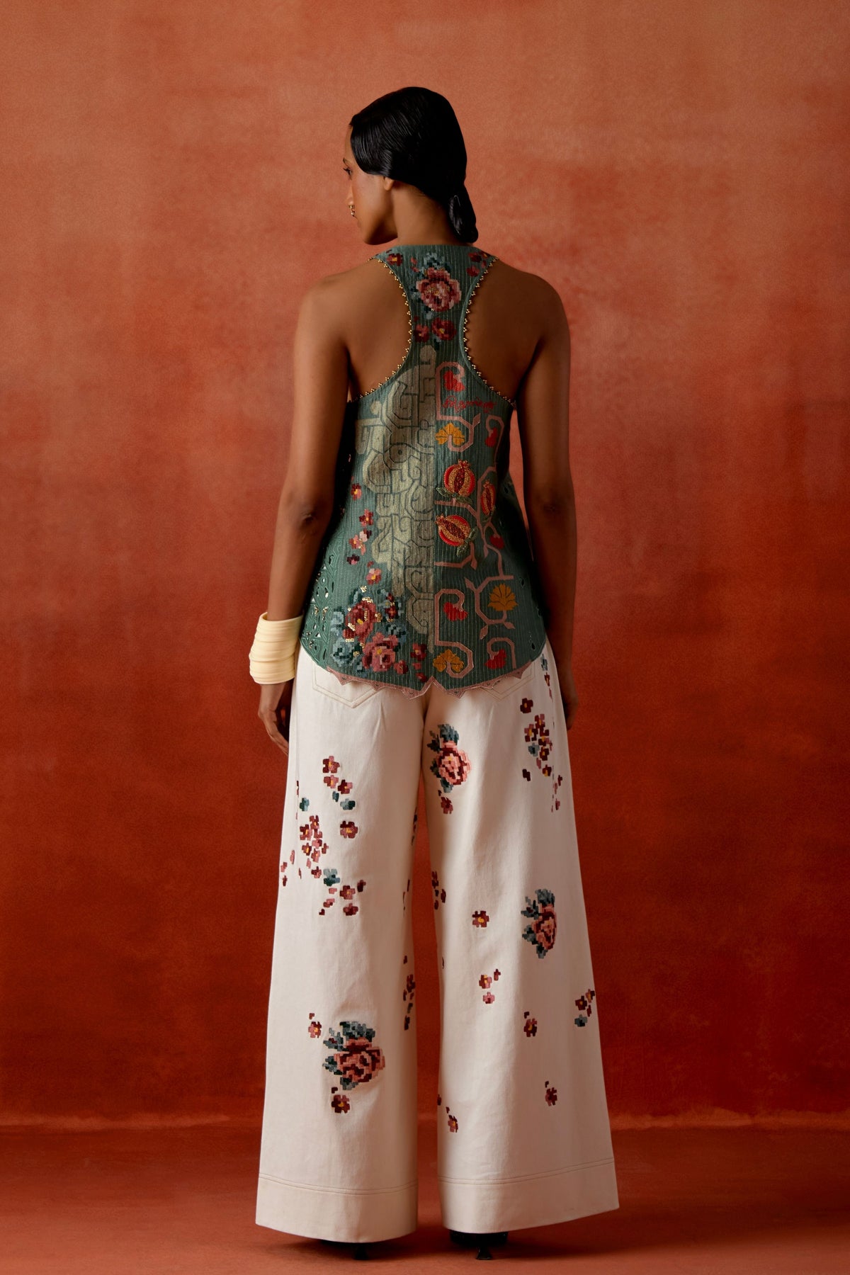 Angrakha Denim Co-ord Set