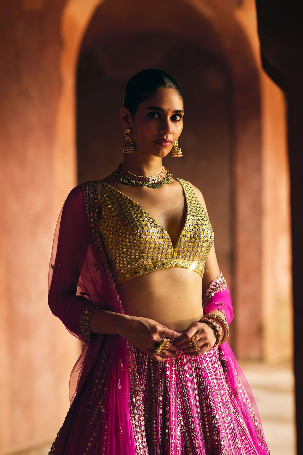 Rani Pink Lehenga Set