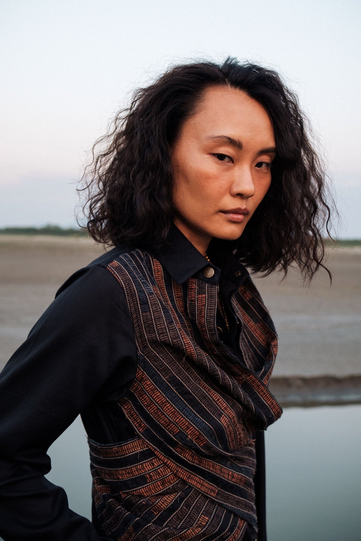 Upcycled Seattle Black Copper Dress