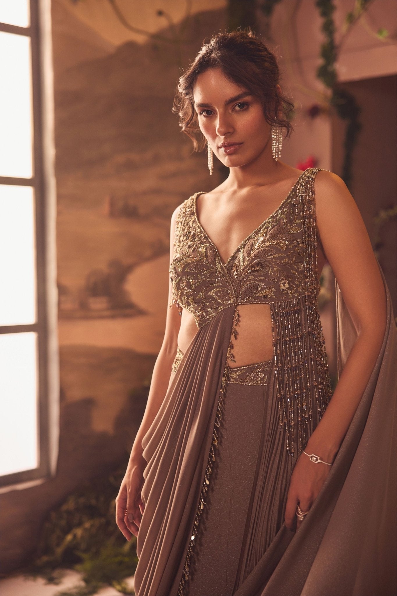 Lian Draped Saree - Roqa - Elahe