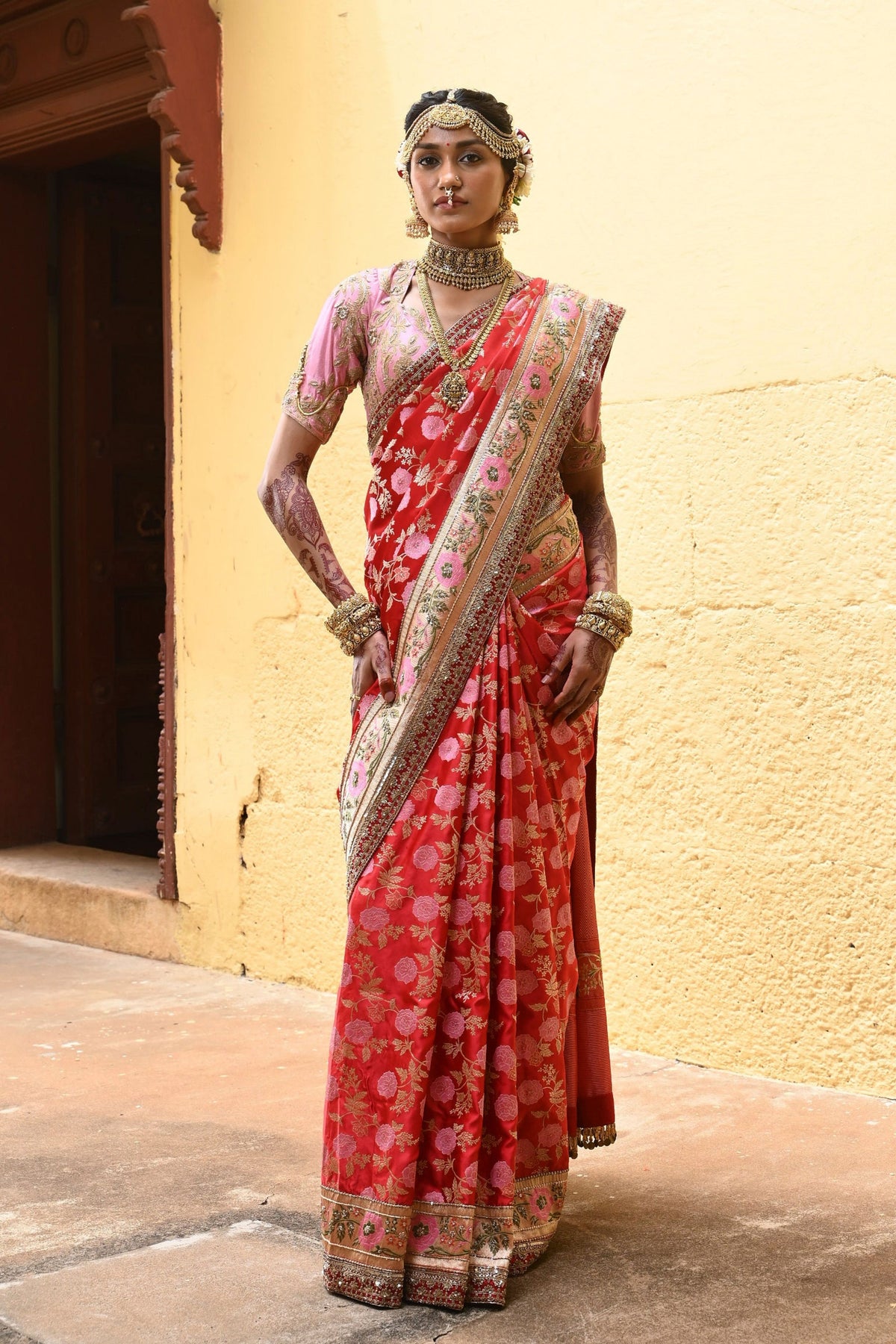 Shanvika Red Saree