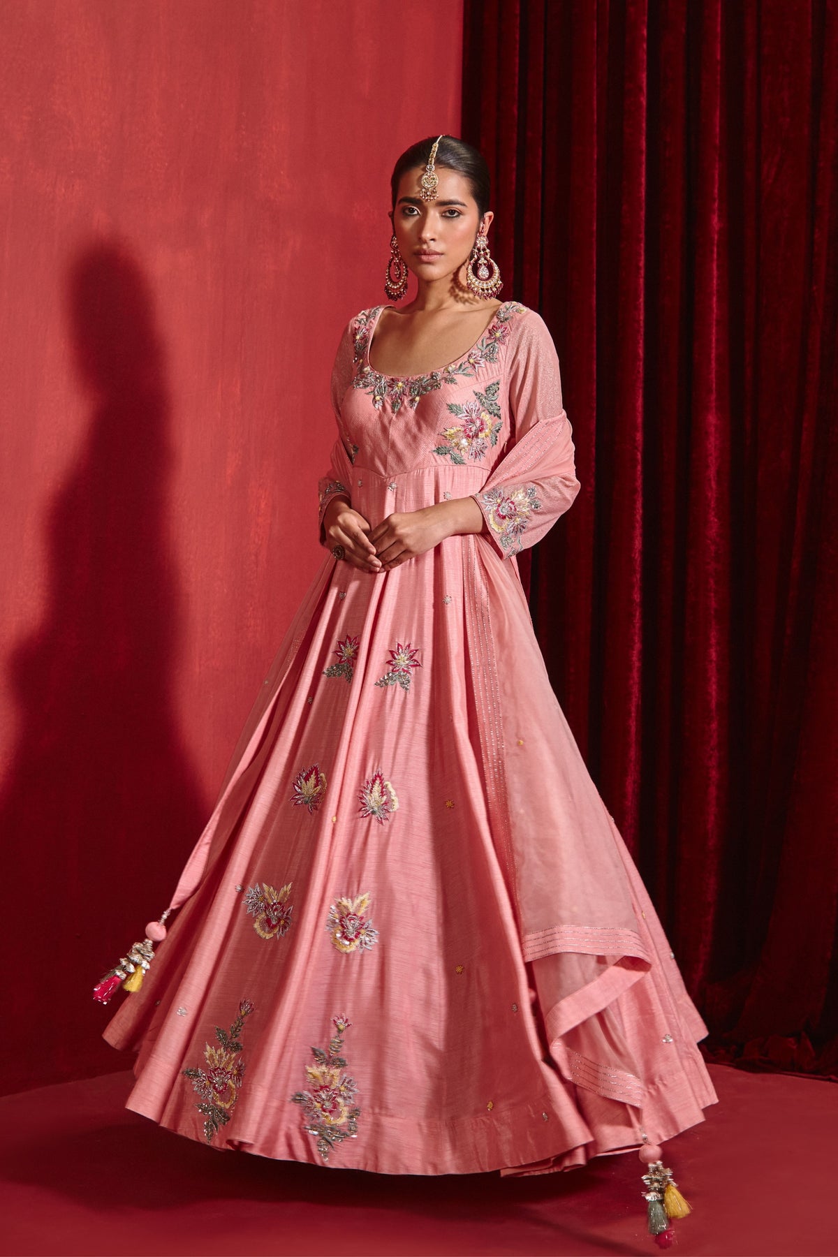 Rose Pink Saloni Anarkali Set