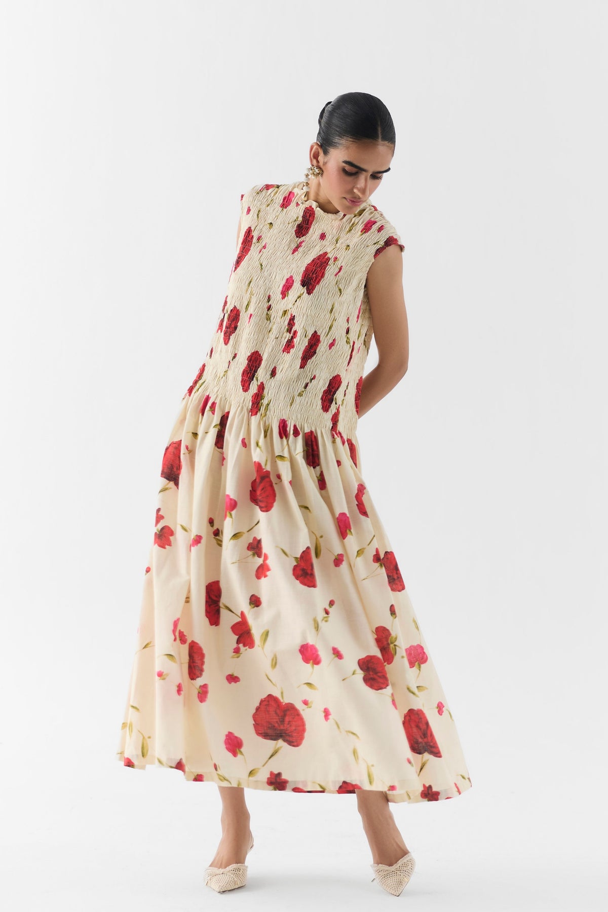 Sisley Rose Ruching Dress