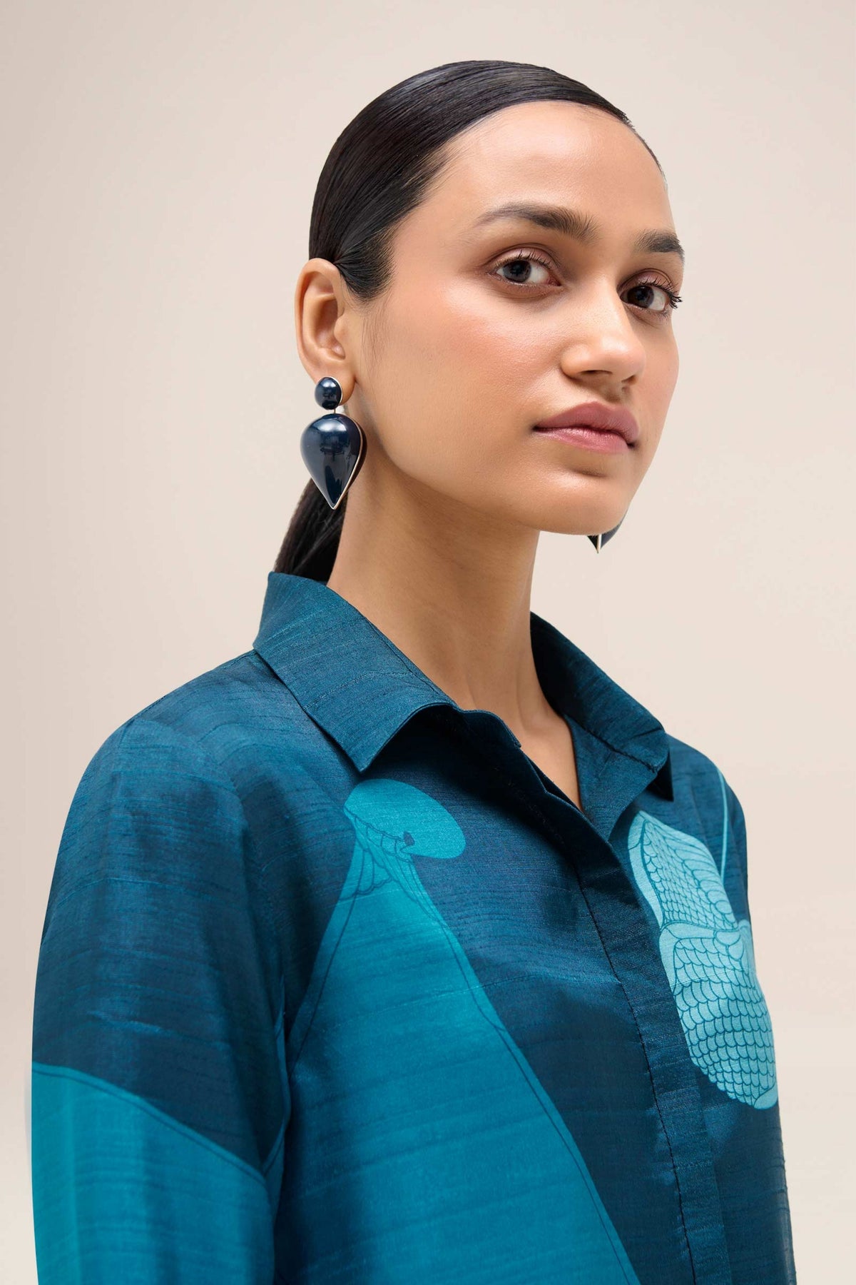 Zoha Blue Tunic Set
