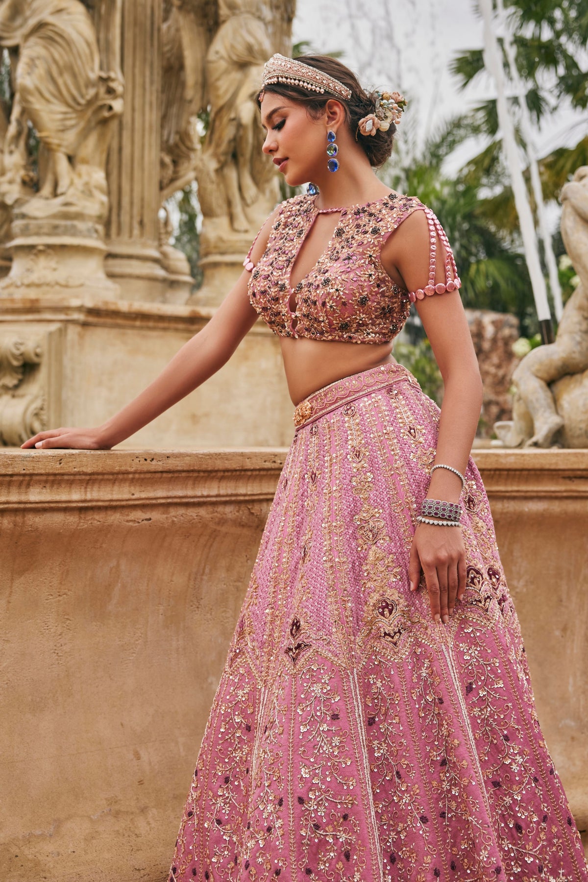 Flamingo Flounce Lehenga Set
