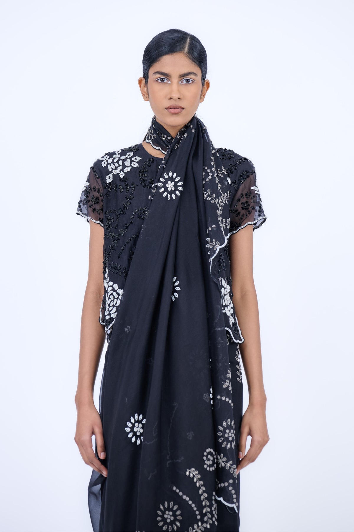 Beadwork Jacket in Silk Organza