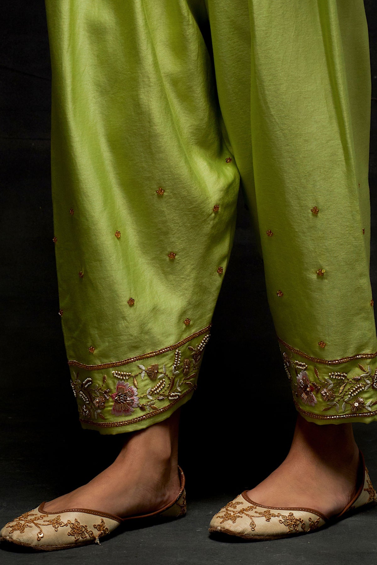Green Short Kurta Set