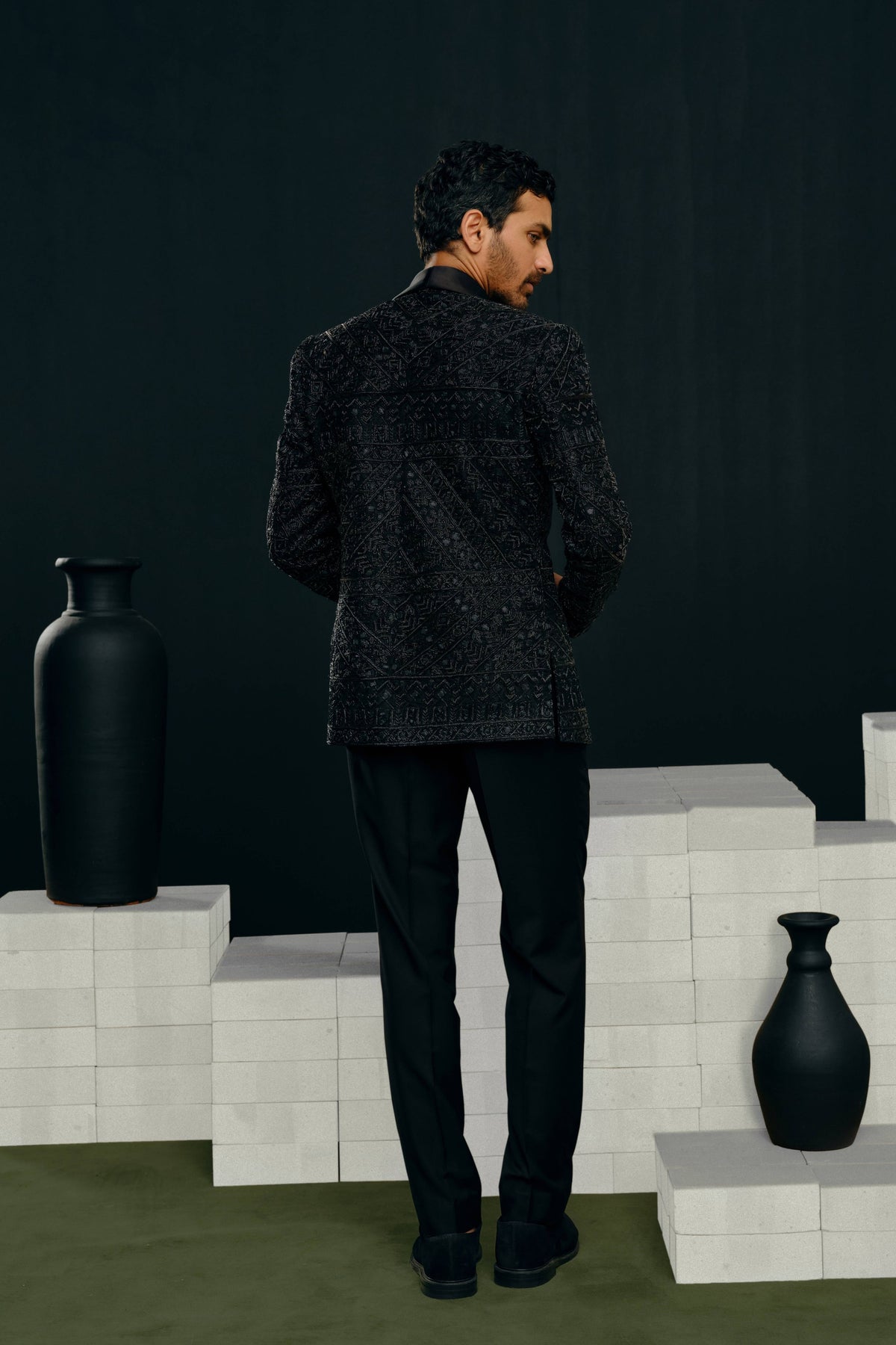 Kala Tuxedo Jacket Set