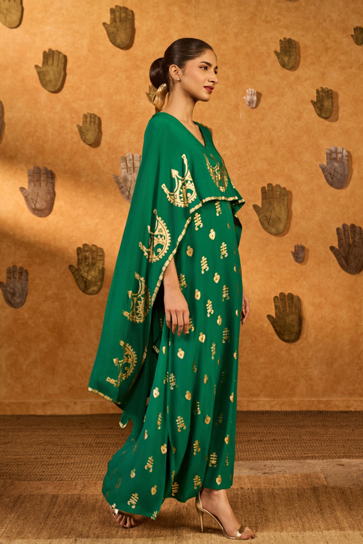 Green Lunar Crown Kaftan