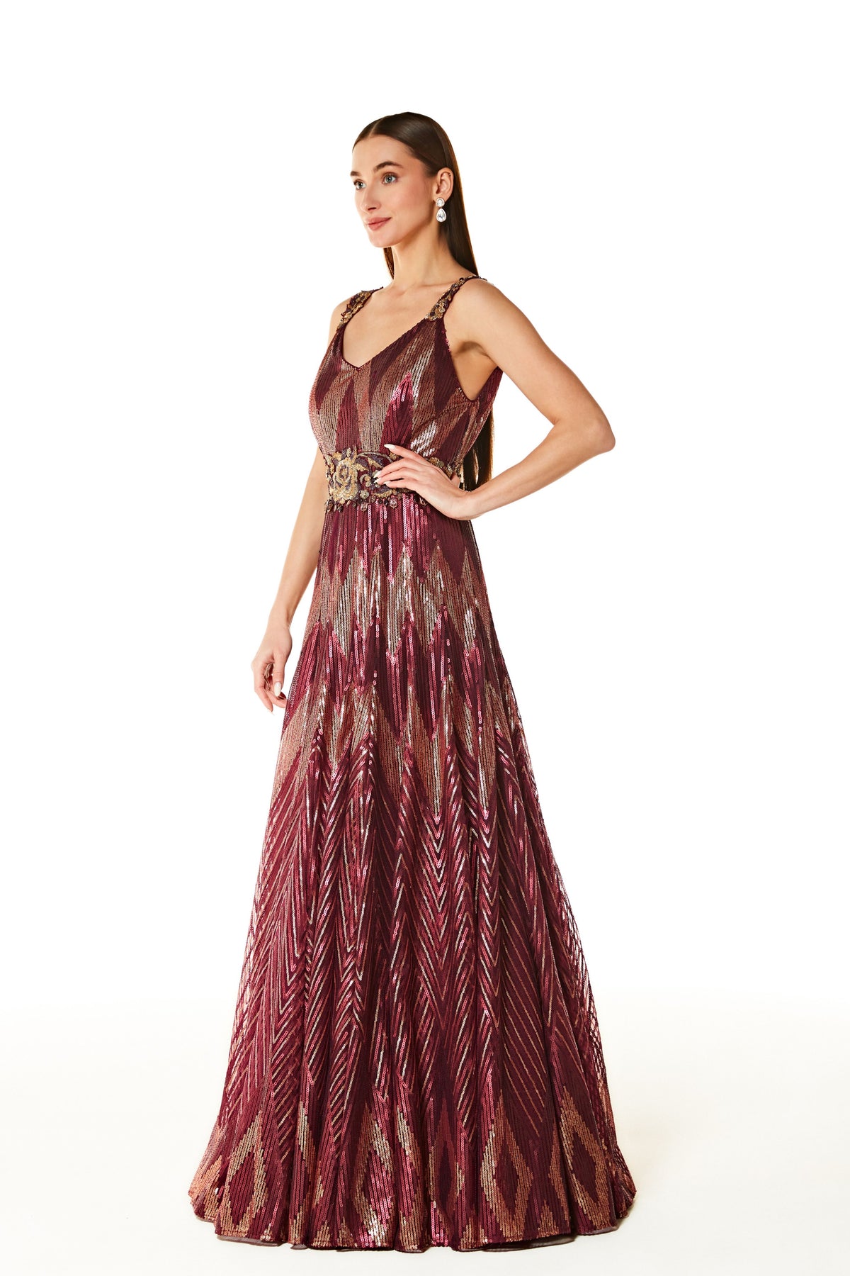 Adah Wine Gown