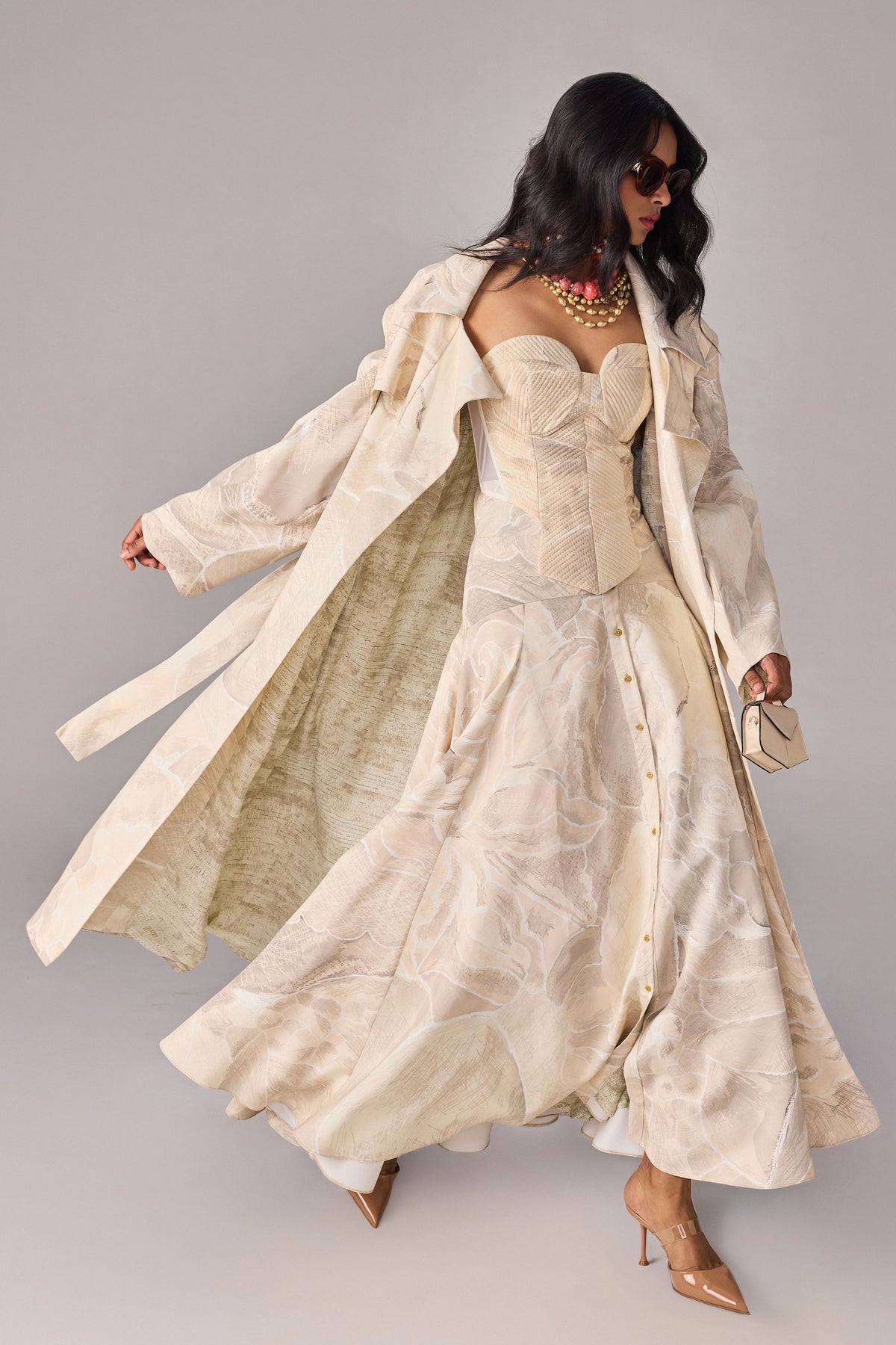 Dull Scratch Flower Harper Trench