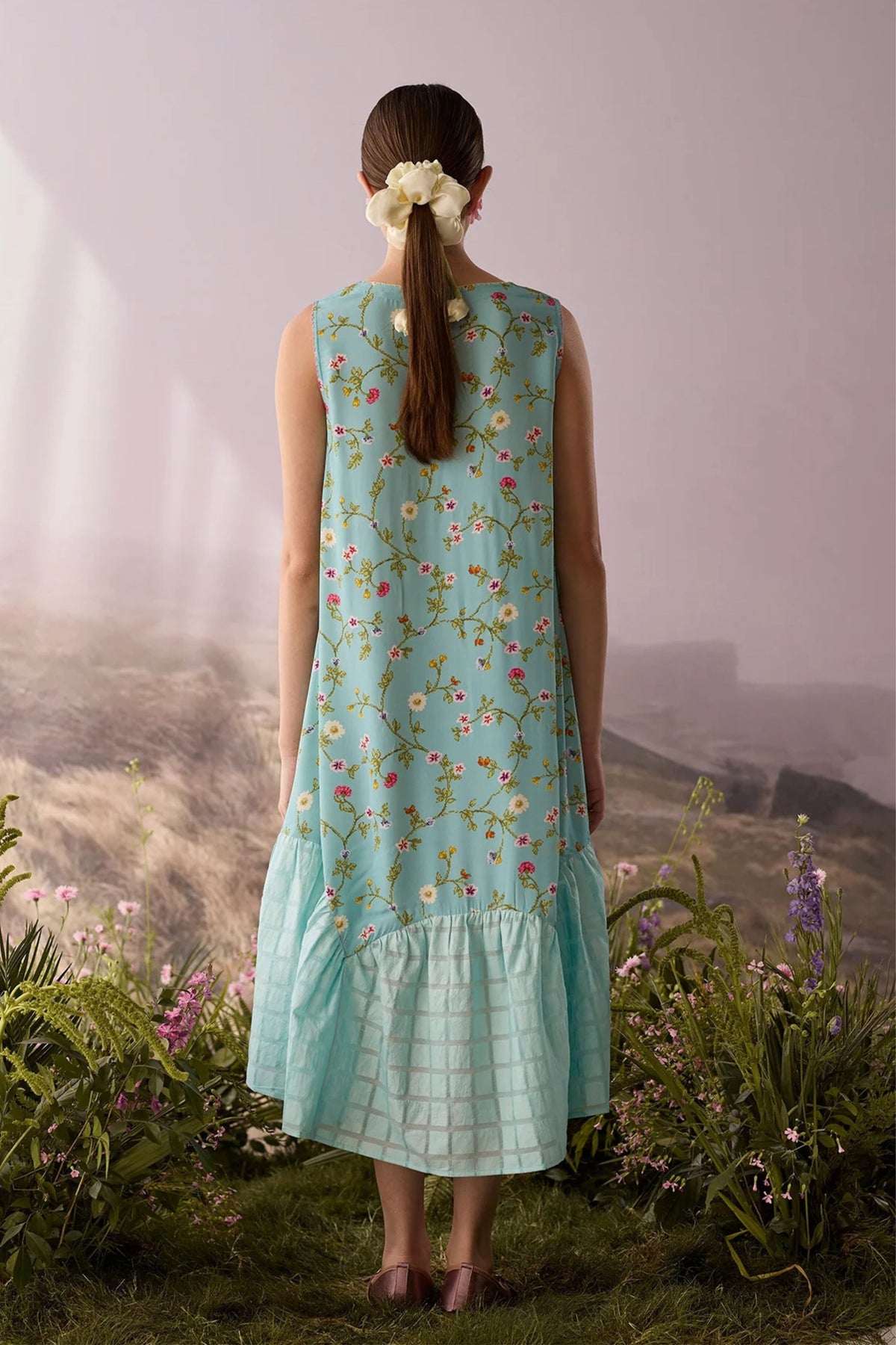 Azure Floral Dress