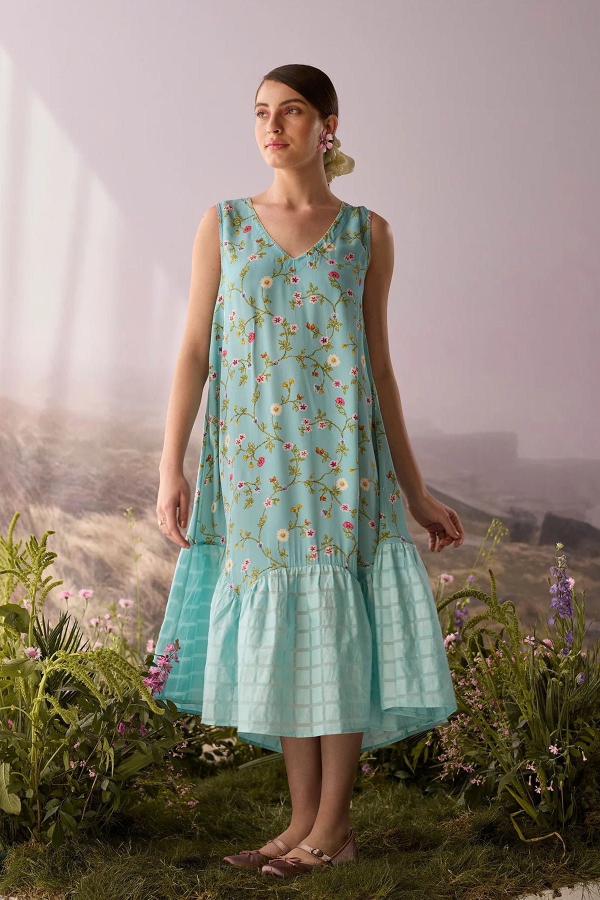 Azure Floral Dress