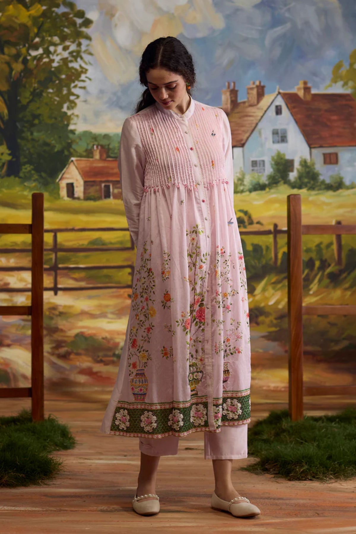 Lavender Pintuck Kurta