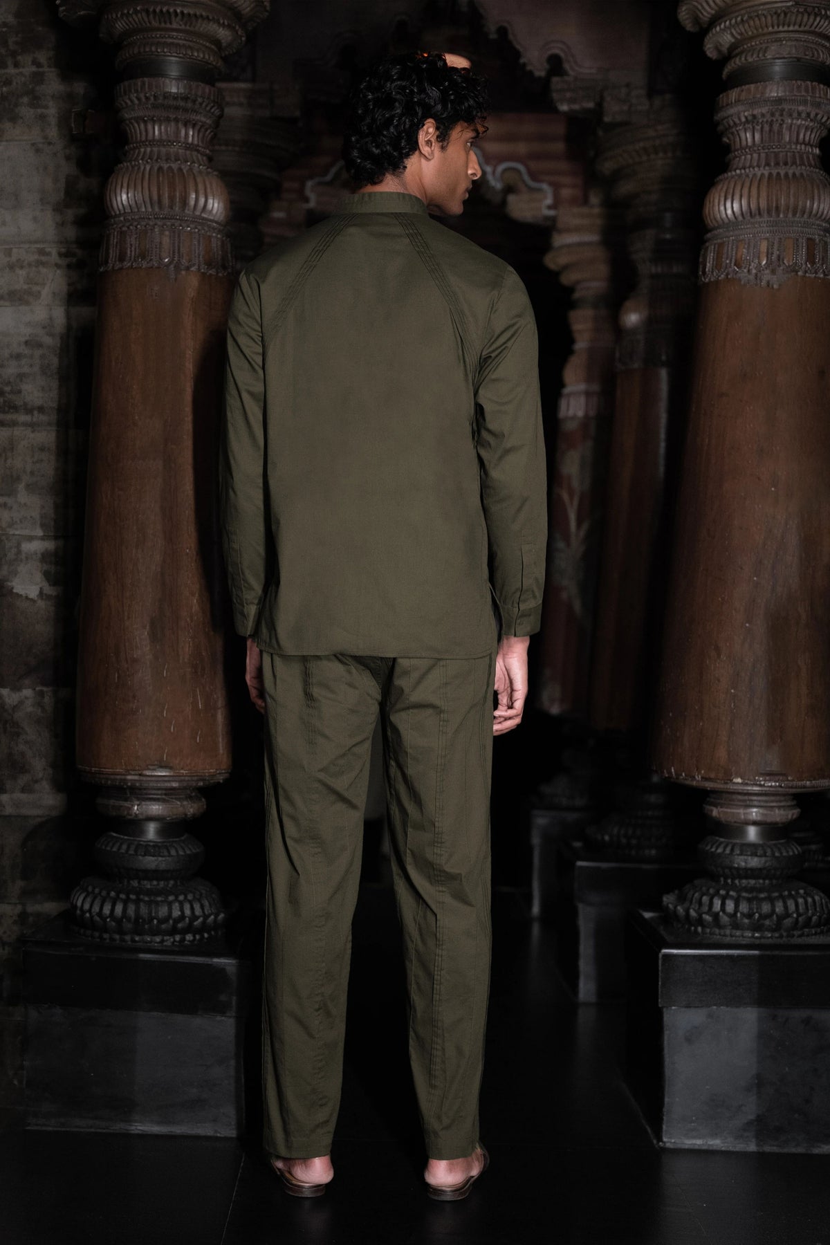 Pleated Shirt & Pintuck Pants