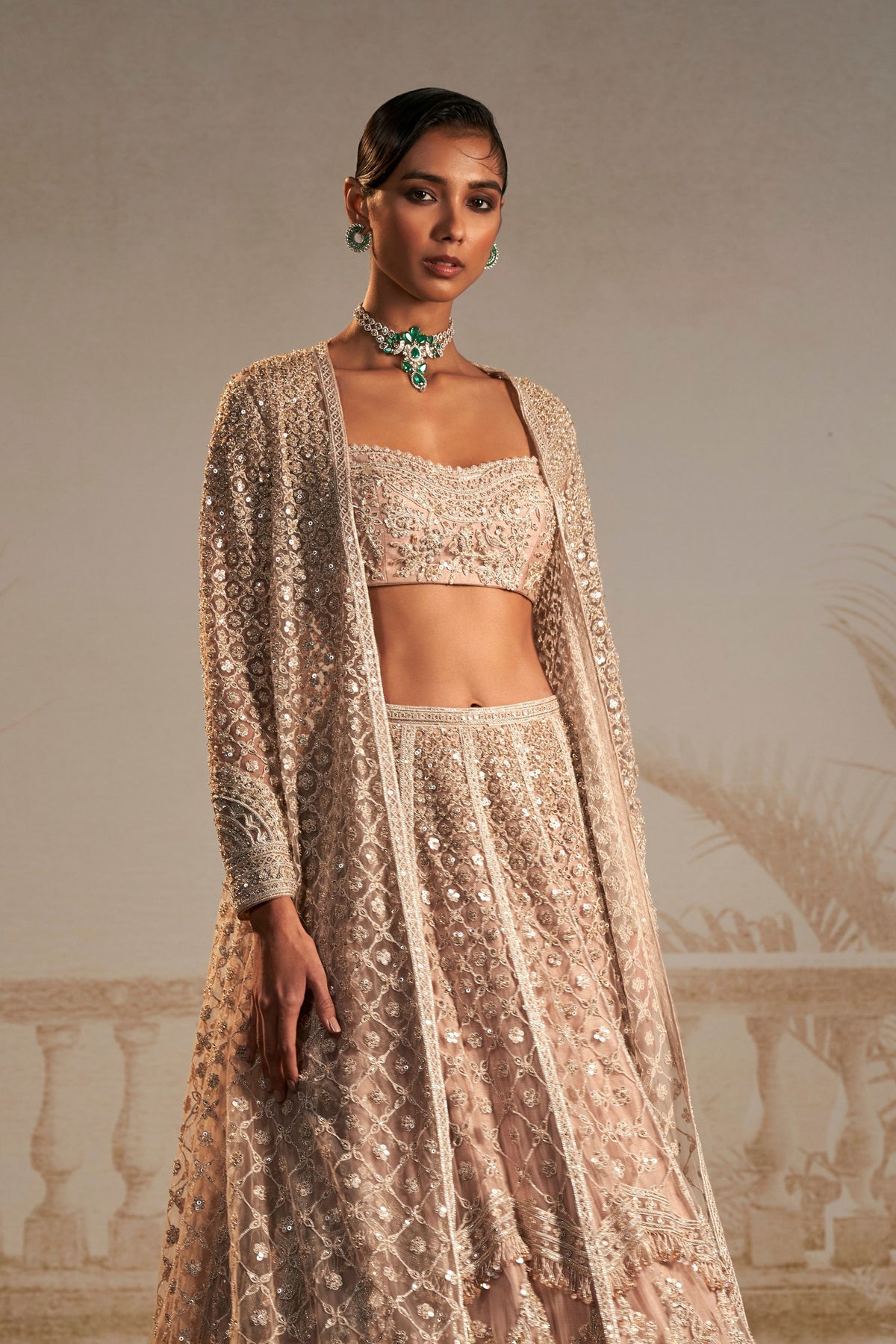 Gallaan Lehenga Set with Long Jacket