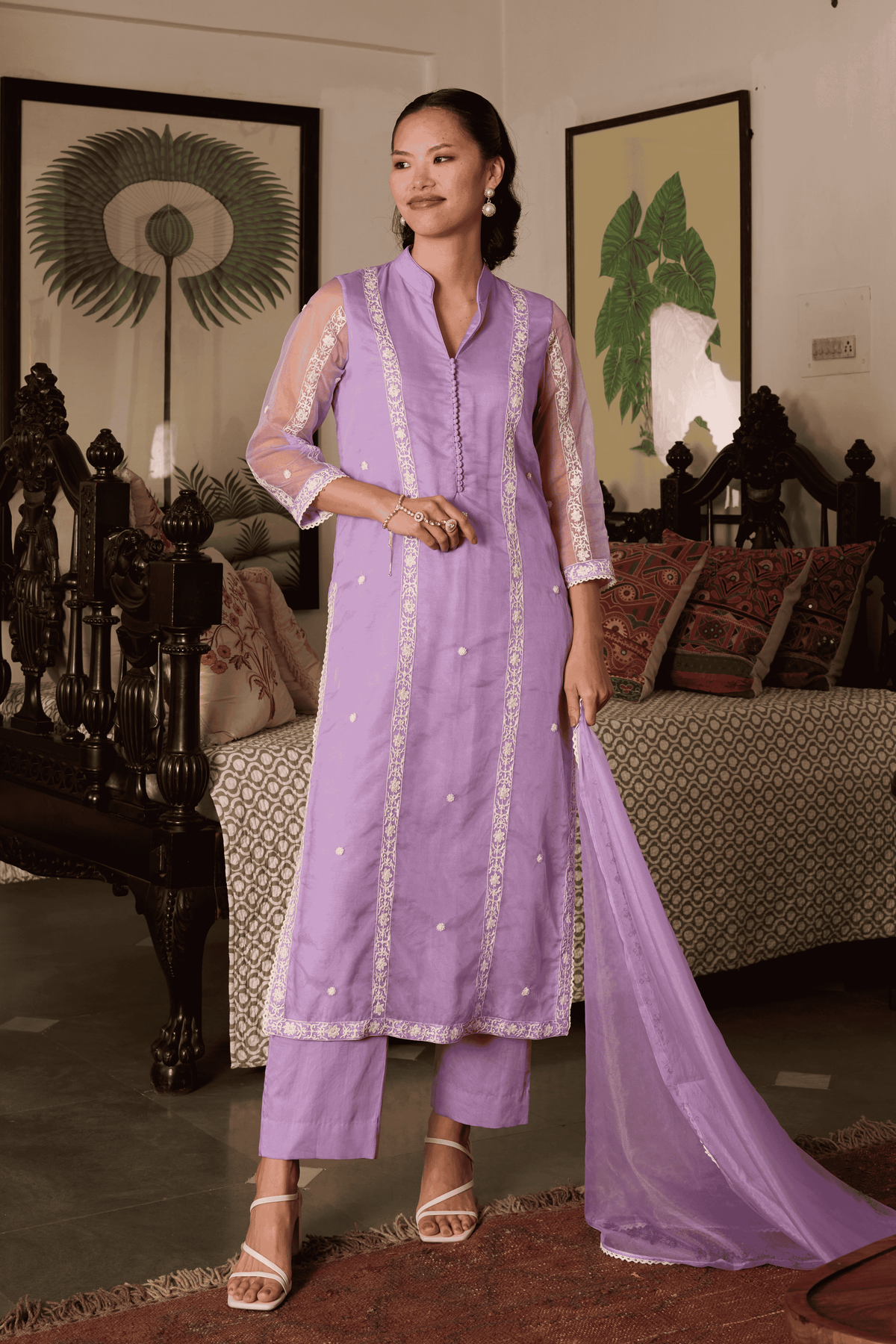 Lavendar Kurta Set