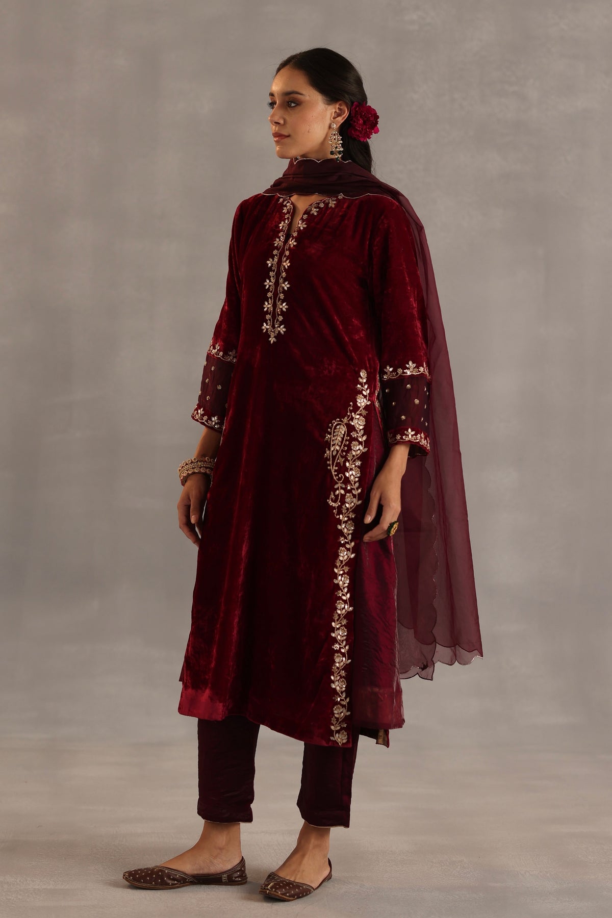 Megh Garnet Kurta Set