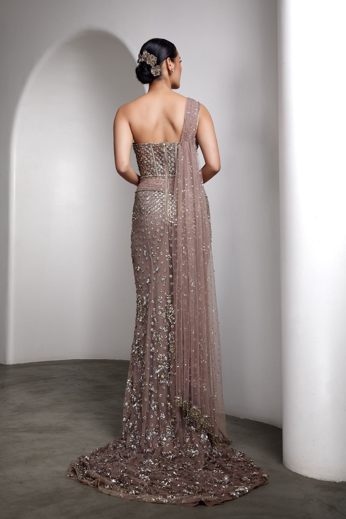 Pink Drapped Gown
