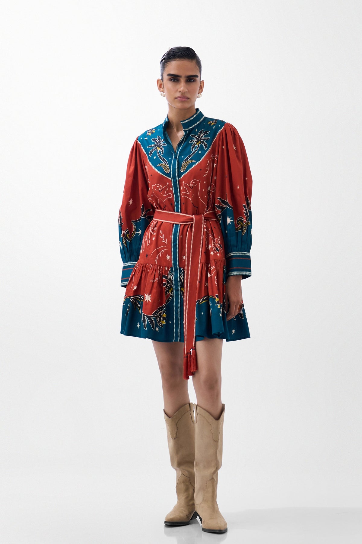 Celia Mini Nocturnal Jungle Dress