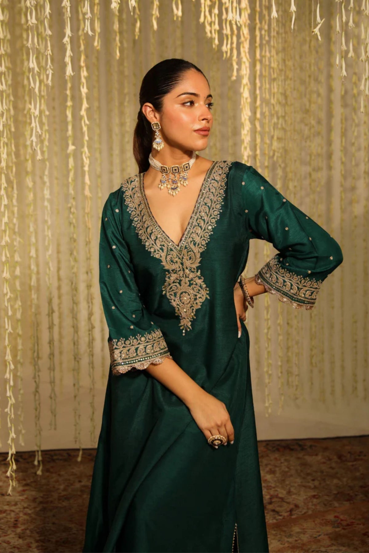 Mysha Emerald Green Kurta Set