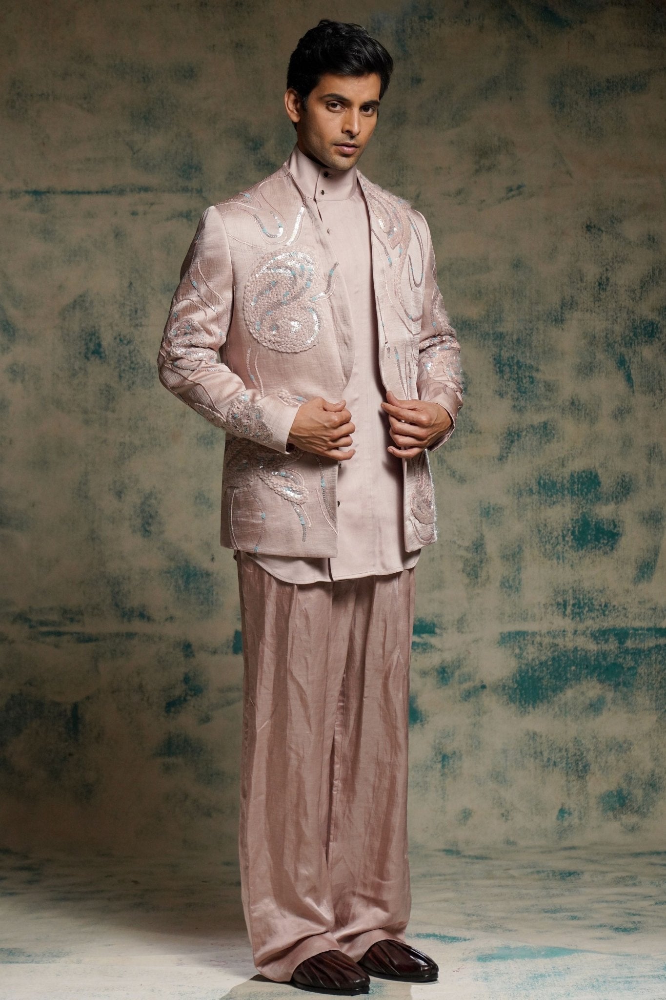 Mauve Blazer Set - Jatin Malik - Elahe