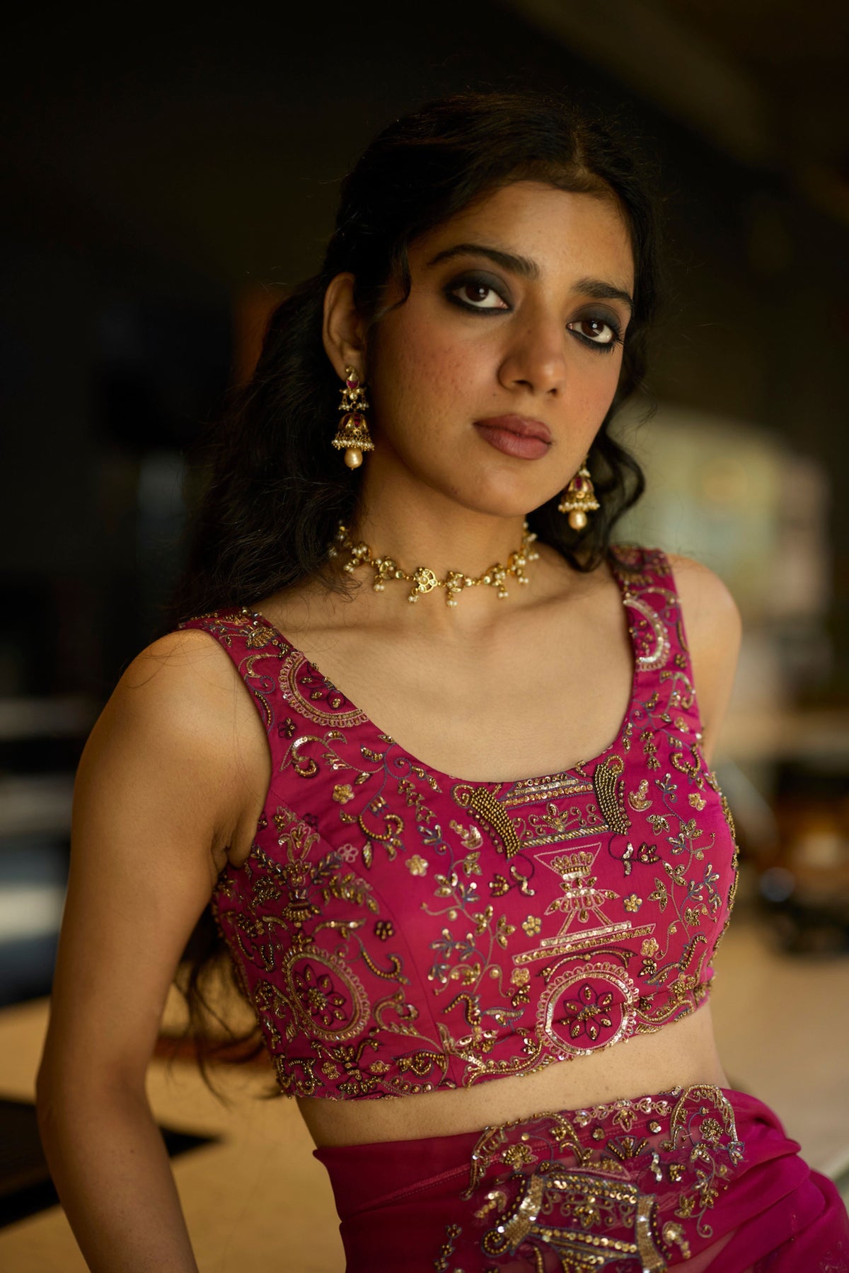 Pink Anugraha Saree