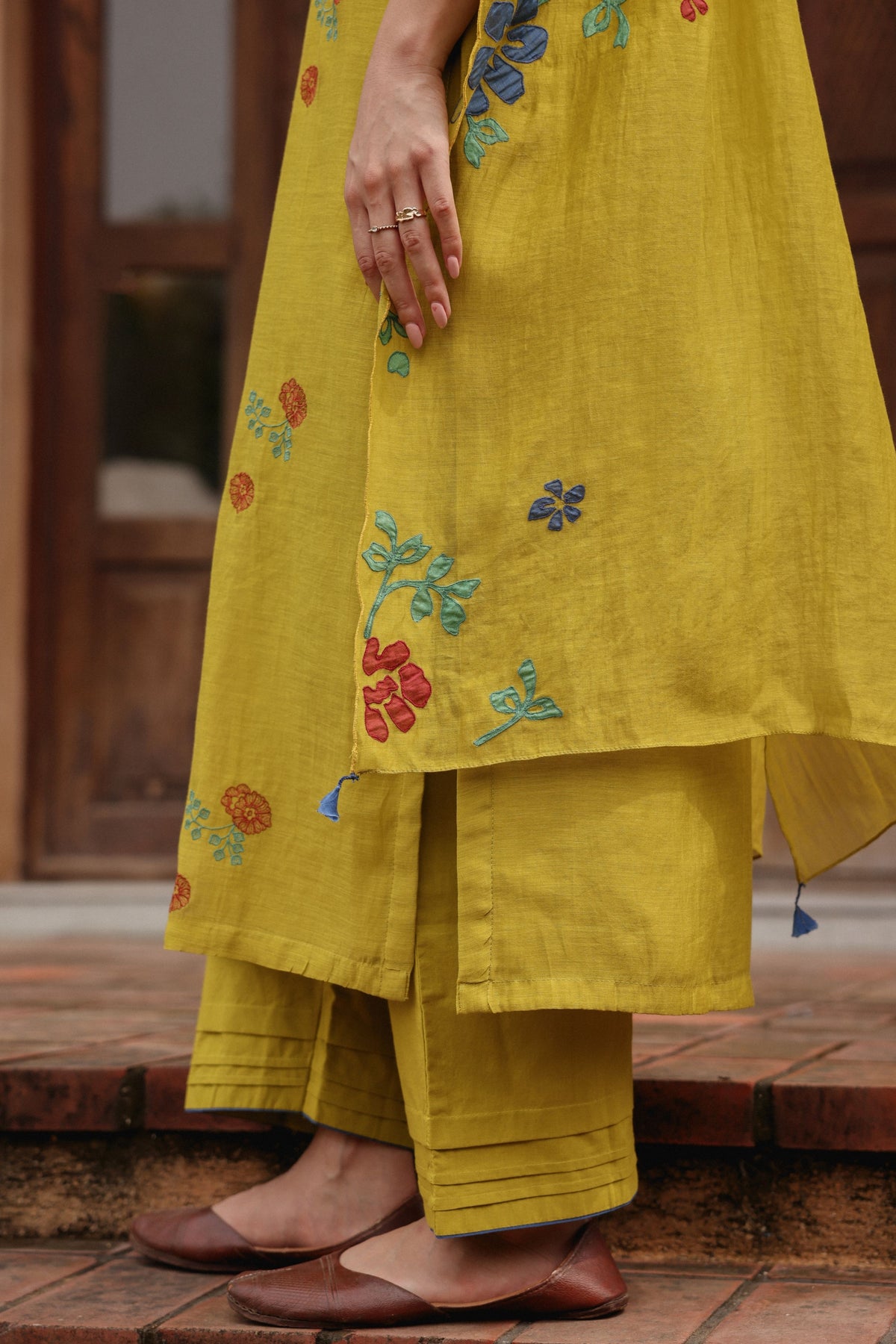Citrine  Bloom Embroidered Kurta Set