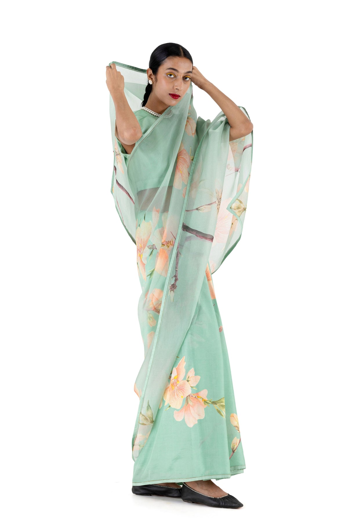 Agati Pale Blue Saree