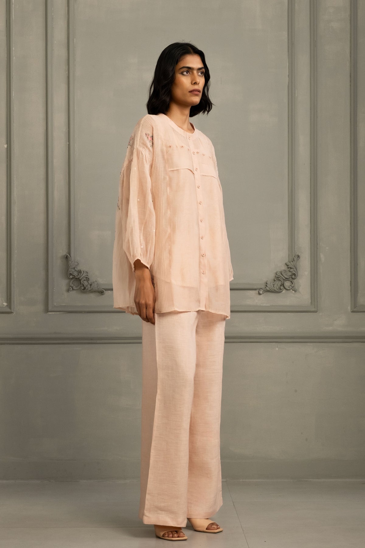 Old Rose Embroidered Co-ord Set