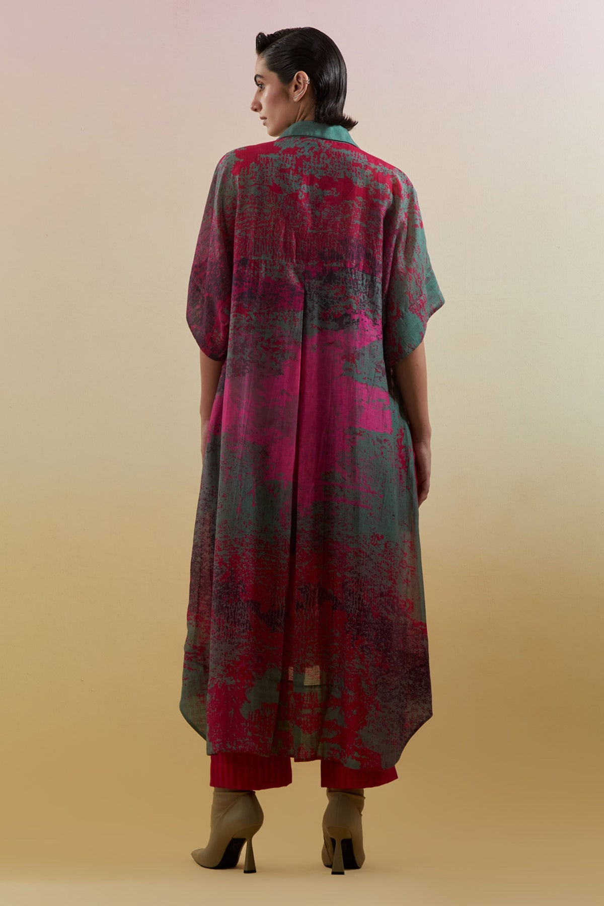 Gliss Green & Pink Kurta Set