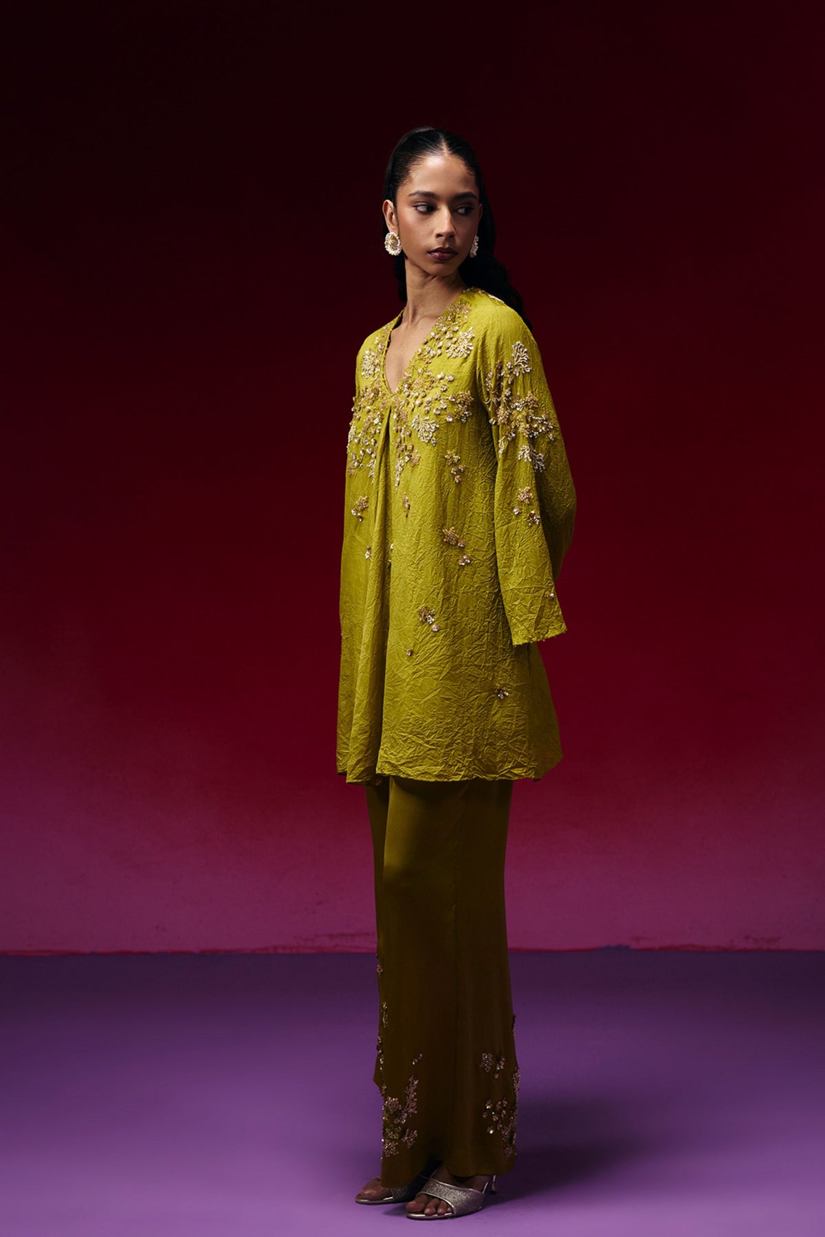 Henna Luxe Floral Tunic Set