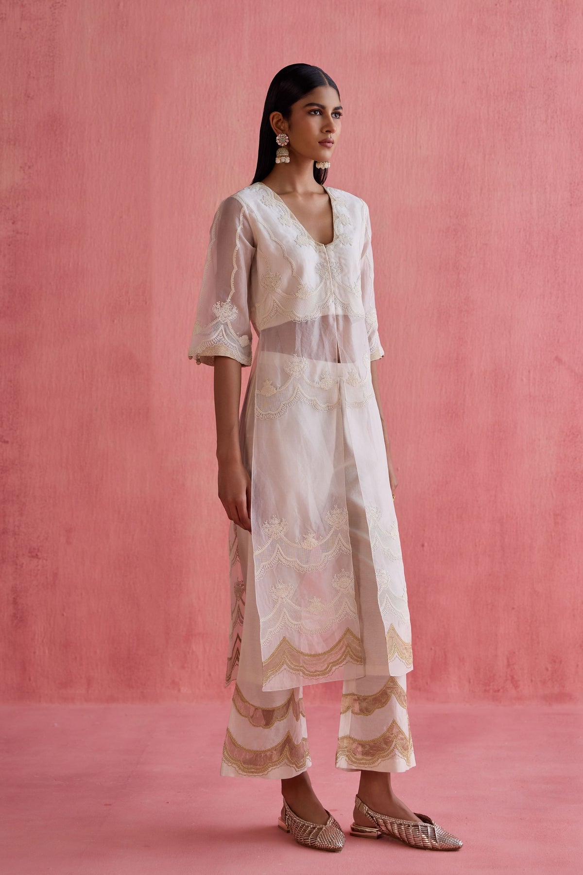 Ada Ivory Jacket Set