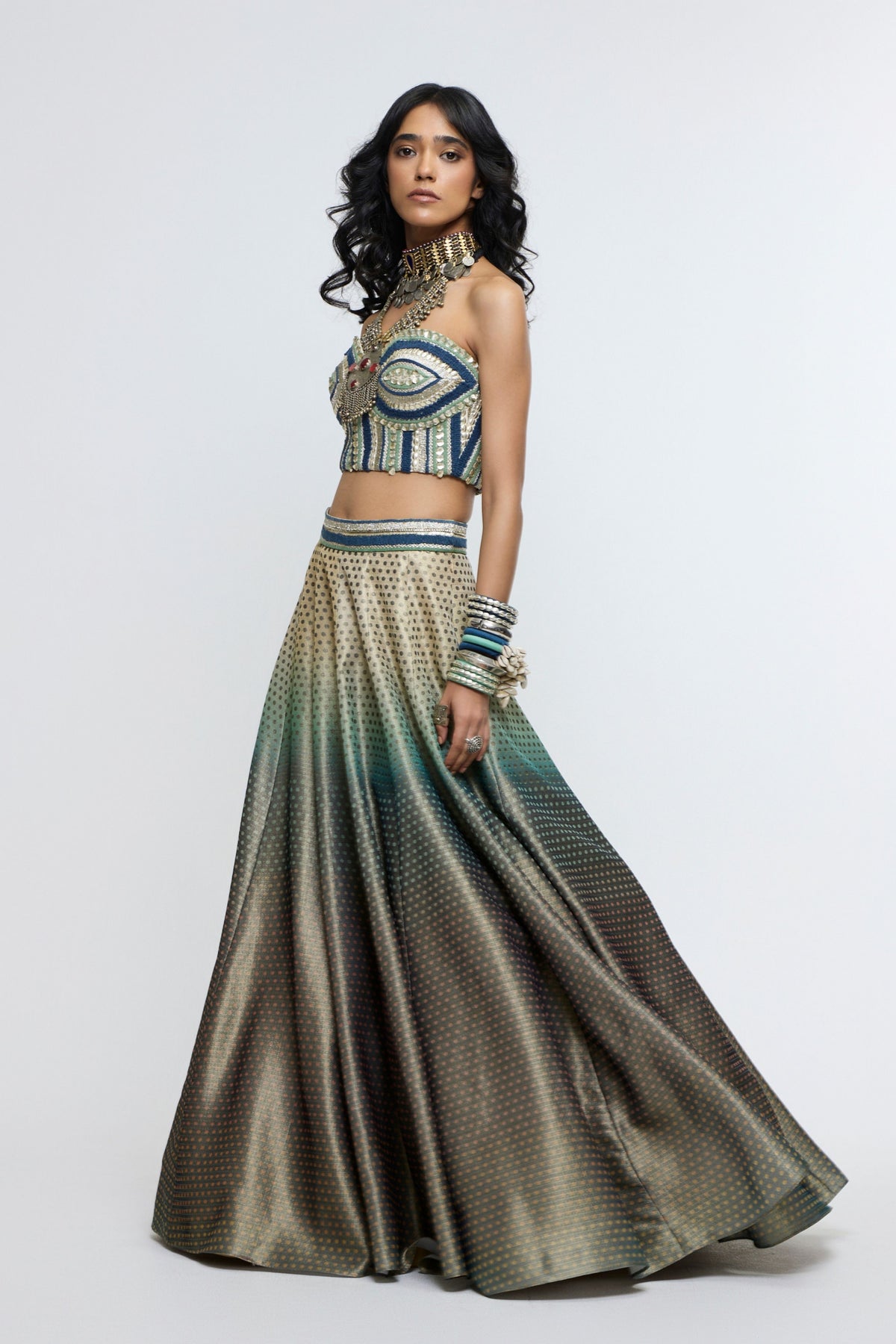 Kariya Corset Paired With Lehenga