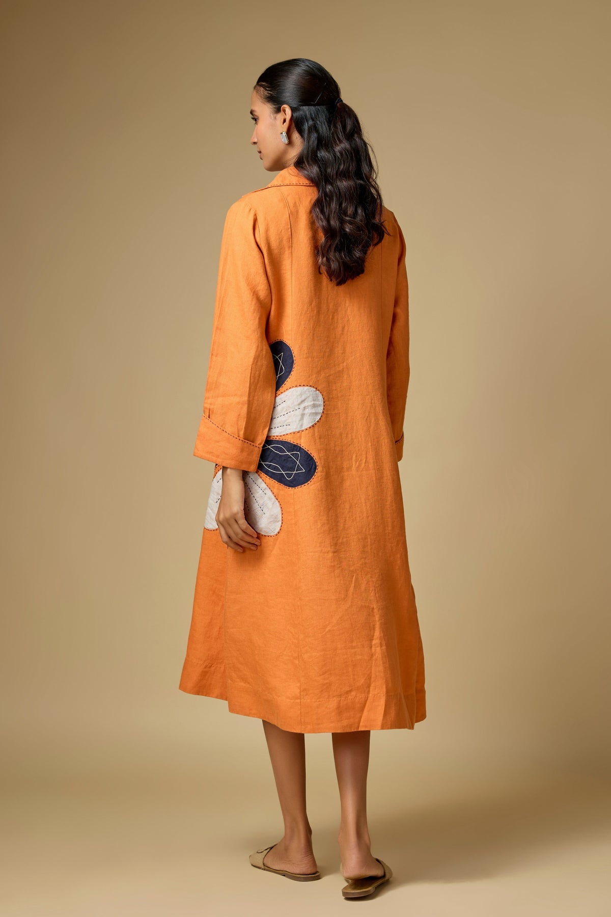 Orange Floral Dress