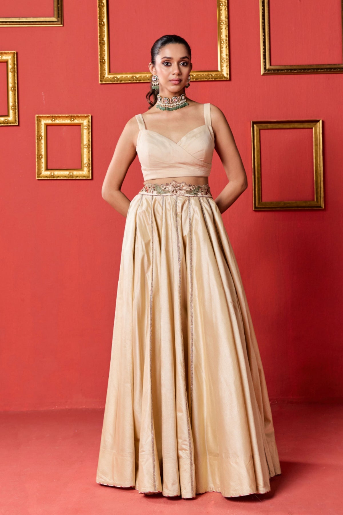 Kyra Tussar Lehenga Set