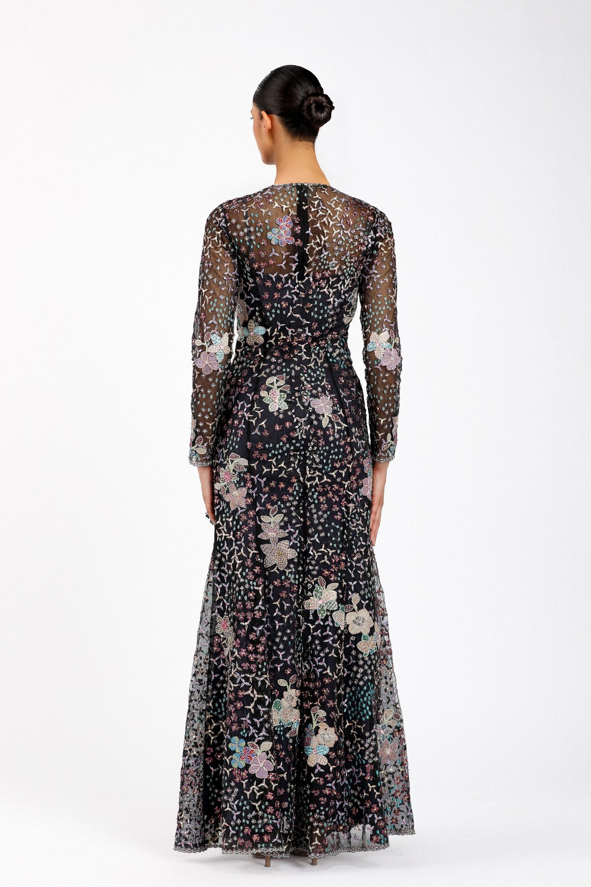 Noirine Black Tulle Gown