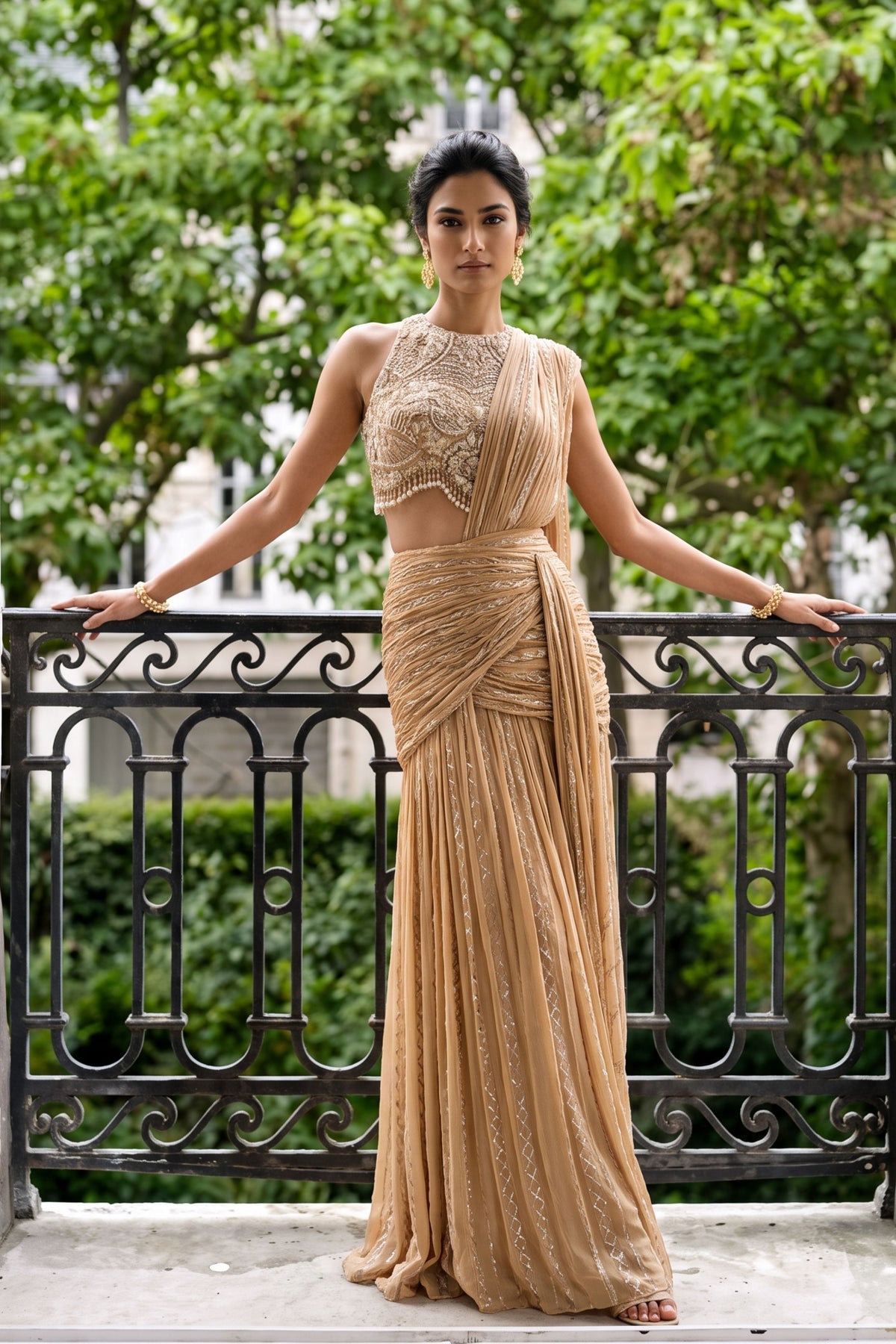 Aurelia Draped Saree Set