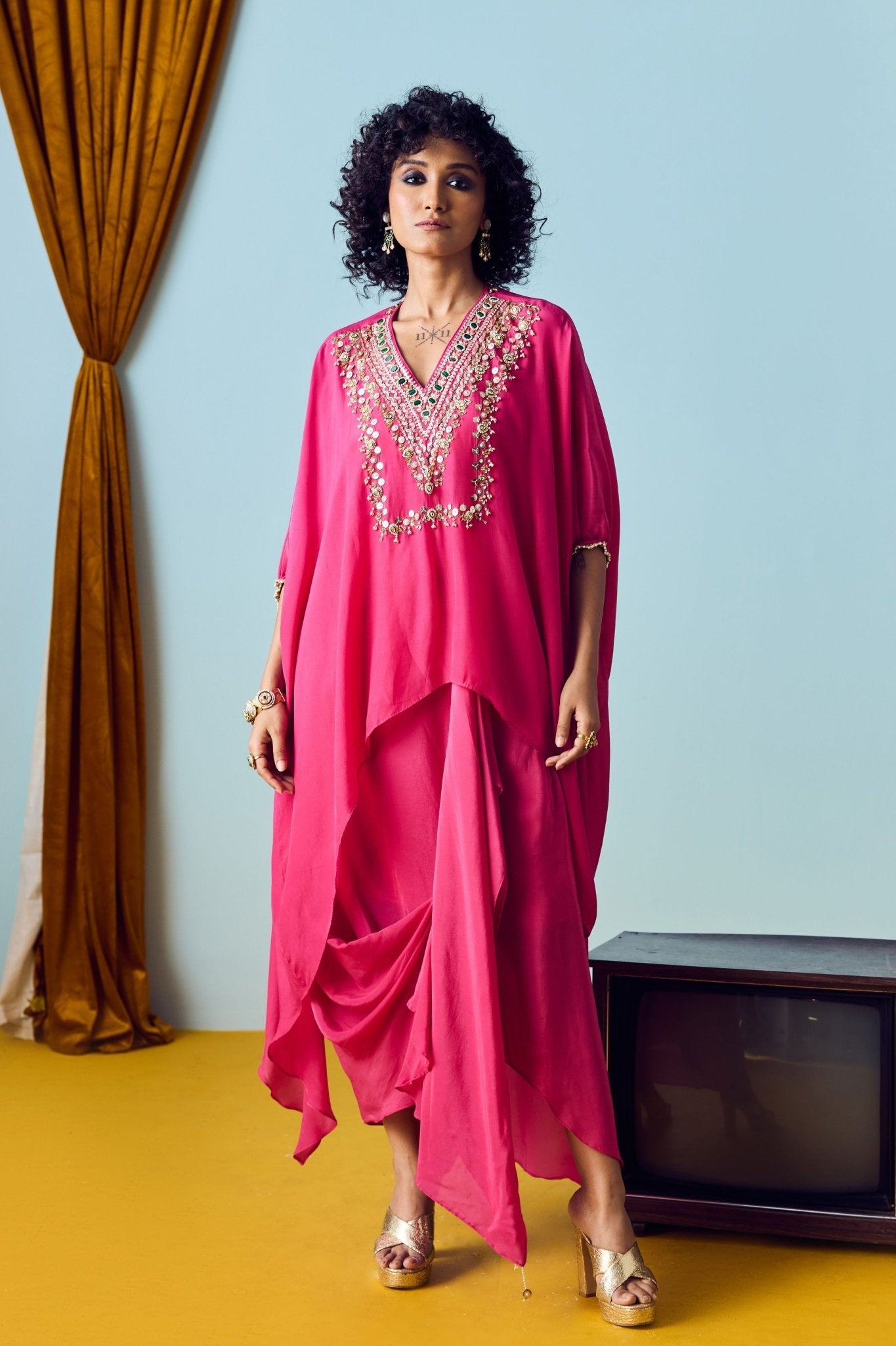 Pink Maia Tunic Set - Prahnaaya - Elahe