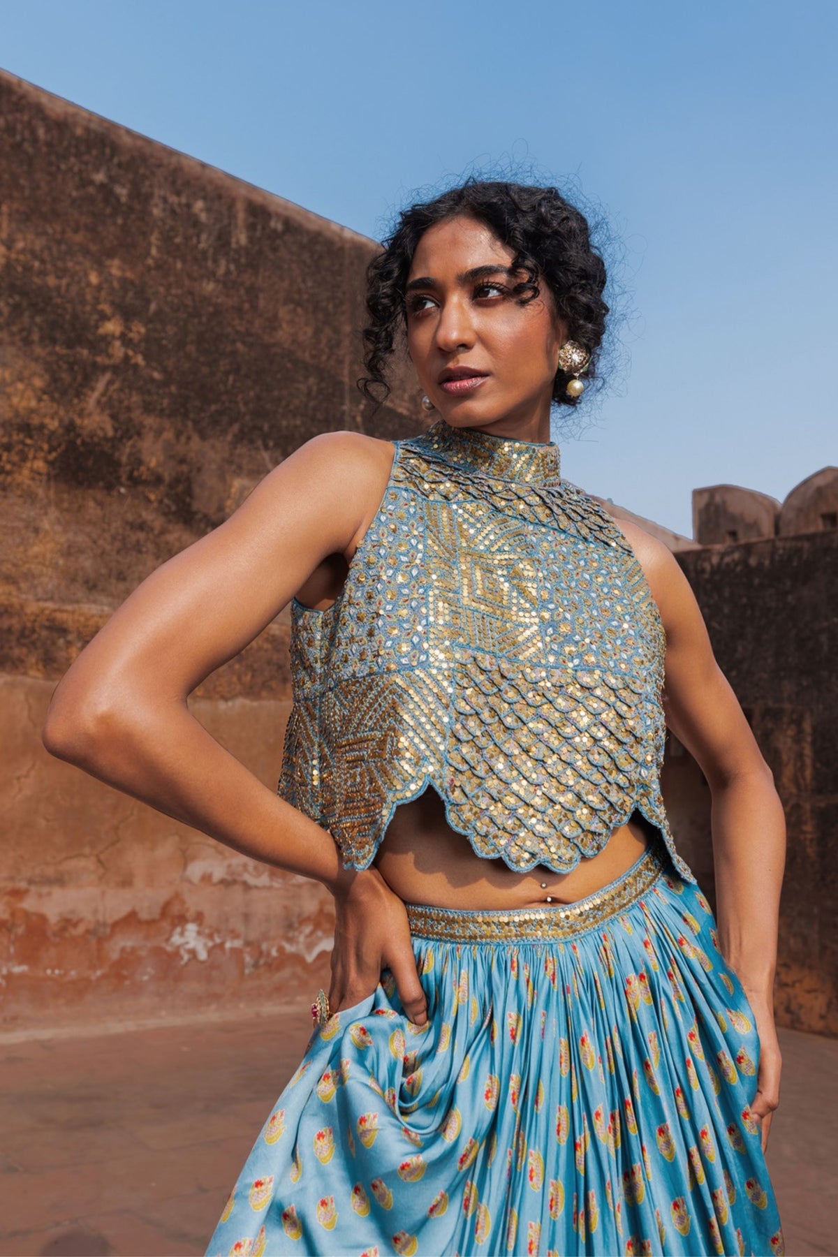 Mist Top and Skirt Set