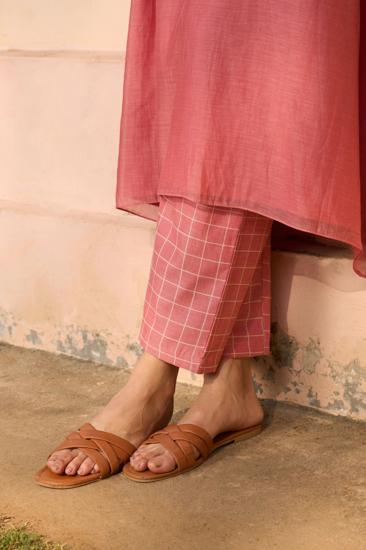 Hibiscus Applique Kurta Set