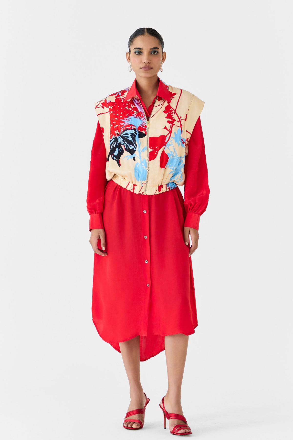 Cream Ikigai Bolero Dress Set